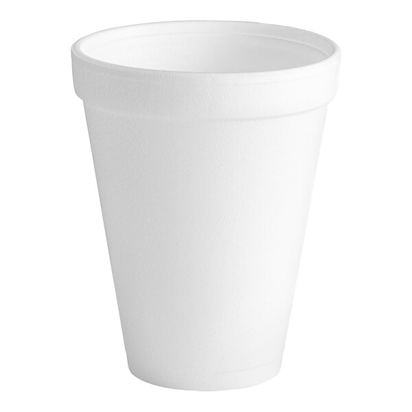 Dart (12J12) 12oz White Foam Drink Cups