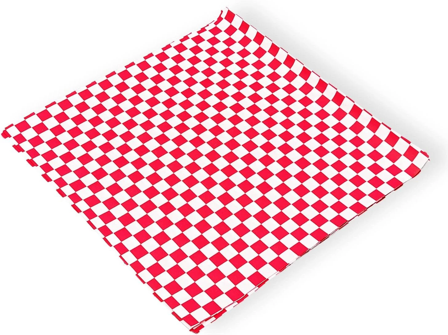 12"x12" Red Checkered Grease Resistant Paper