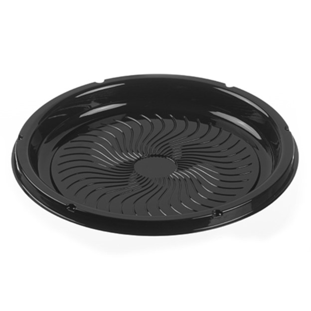 16" Black Round PET Catering Tray