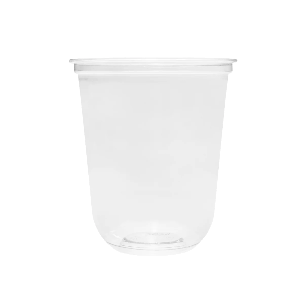 16oz U-Shape (Round Bottom) Clear PET Plastic Cold Cups 98mm