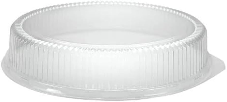 Durable (16DL) 16" Clear PET Round Dome Lids (Fits 16" Aluminum Tray)