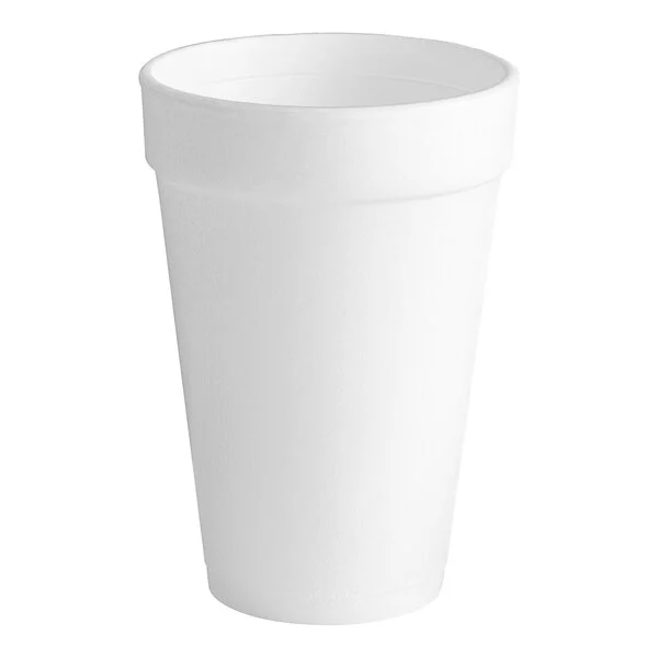 Dart (16J16) 16oz White Foam Drink Cups