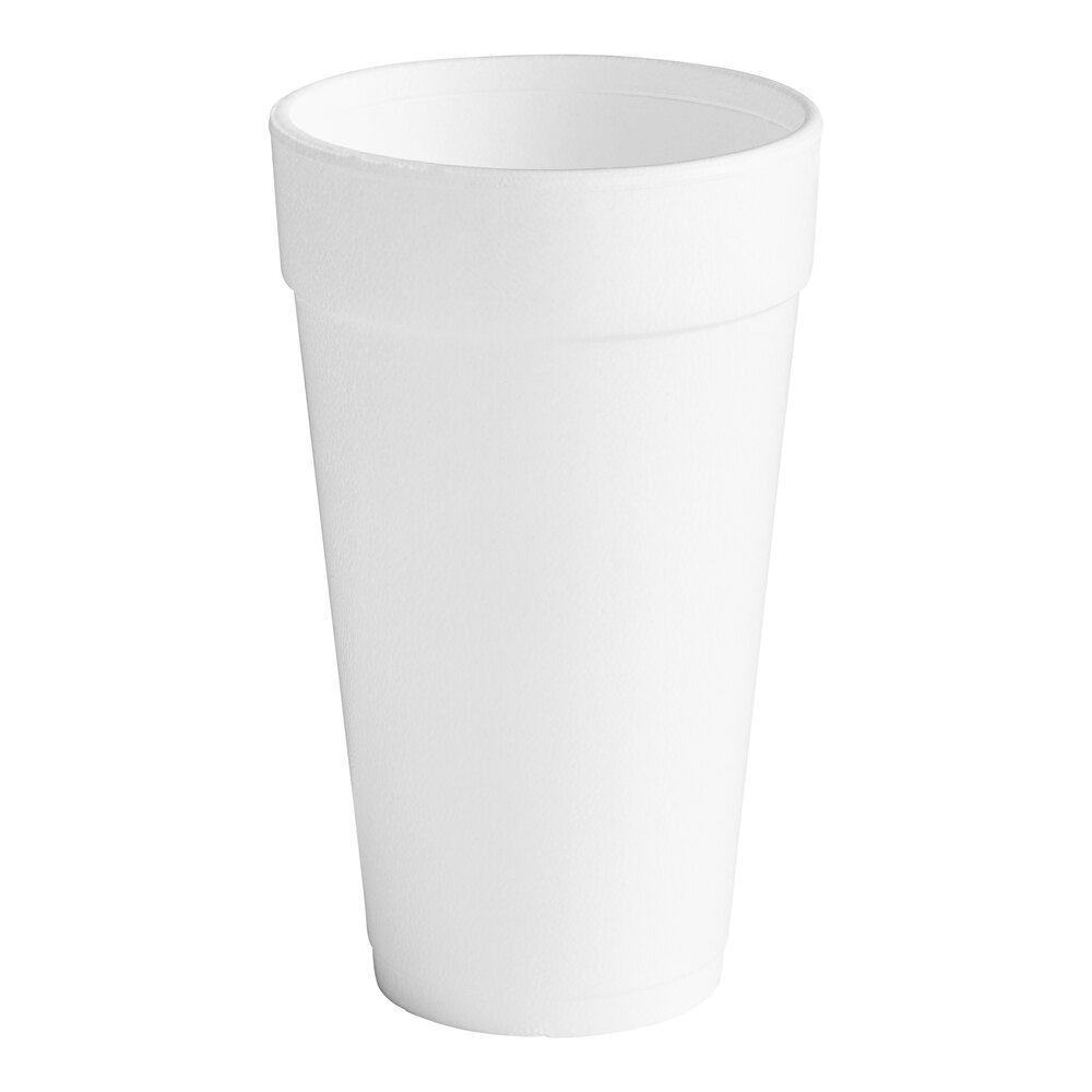 Dart (20J16) 20oz White Foam Drink Cups