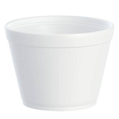Dart (24MJ48) 24oz White Foam Squat Container