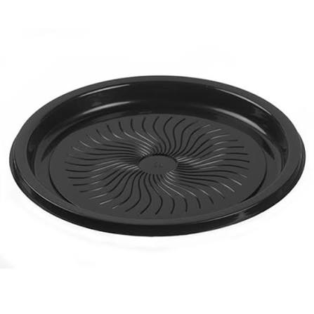 Par-Pak (51200) 12" Black Round PET Catering Tray