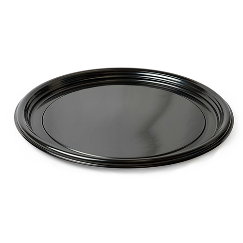 Fineline (7610TF) 16" Black Round PET Catering Tray