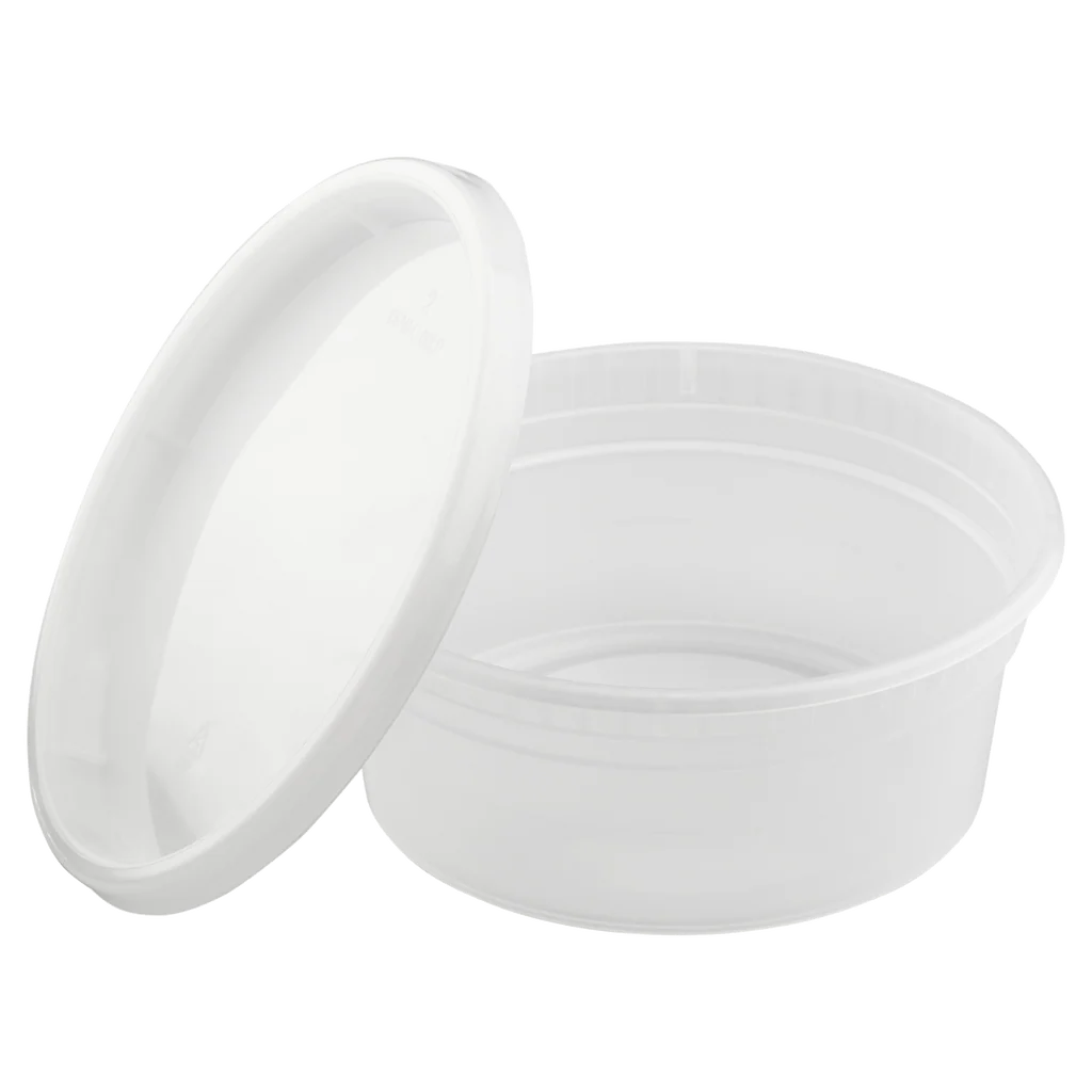 8oz PP Heavy Injection Molded Deli Container Combo w/ Lid
