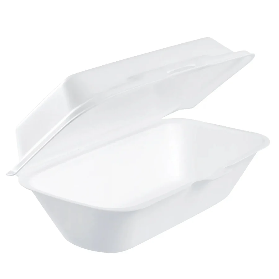 EcoPax Hoagie Container Foam 8"x4"x3" White