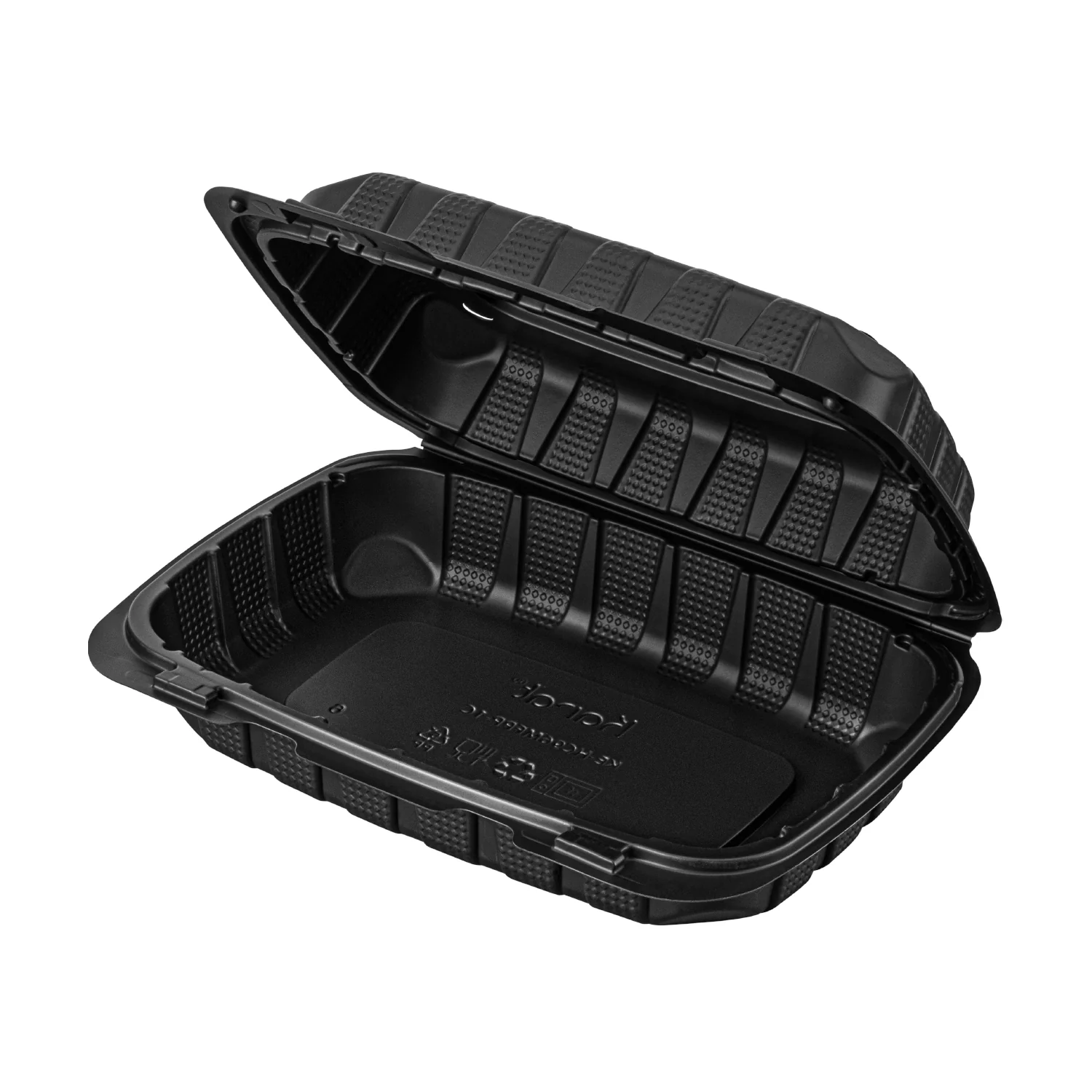 9"x6" Black Mineral Filled Hinged Container