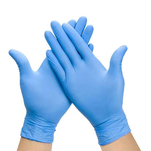 Blue Nitrile Small Powder Free Gloves 3.5mil
