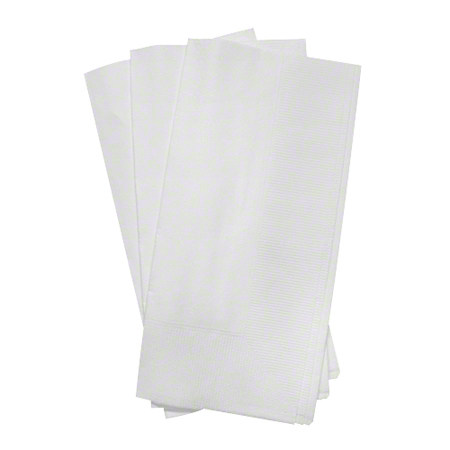 White Dinner Napkin 3ply 1/8 Fold 17"x17"