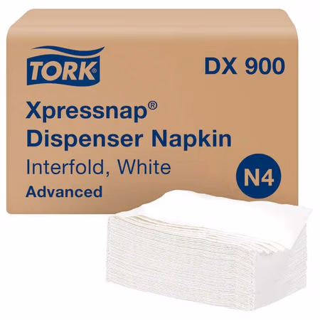 Tork (DX900) White Dispenser Napkin 1ply 6.5"x4.25"
