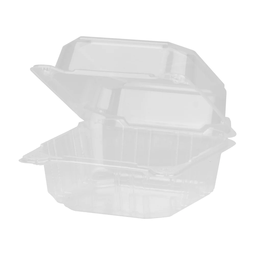 Karat 6"x6" PET Clear Hinged Container