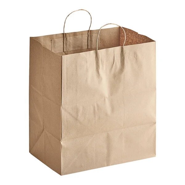Kraft Paper Handle Bag 14"x10"x15"
