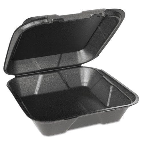 Reyma 9"x9" Black Foam Hinged Container 1 Compartment