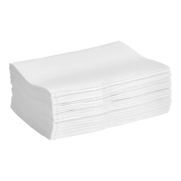 White Interfold Dispenser Napkins 2ply 7.5"x6.5"