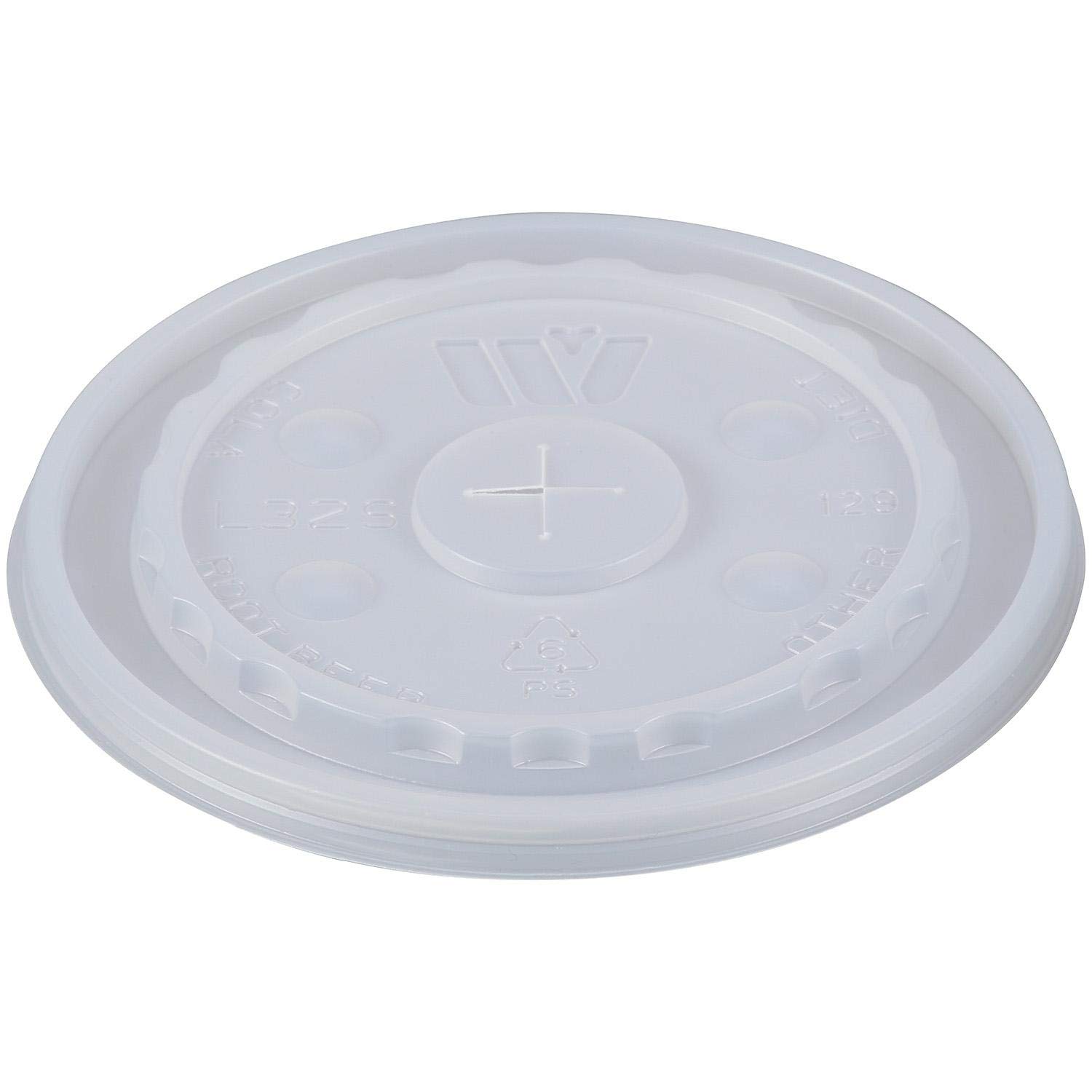 Wincup (L32S) Straw-Slot Translucent Flat Lids Fits 32oz Cup