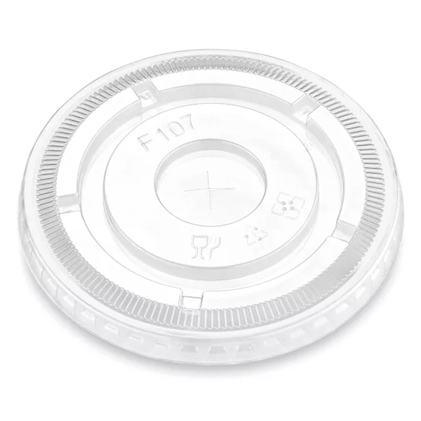 Flat Straw-Slot Lids for 32oz PET Cup 107mm