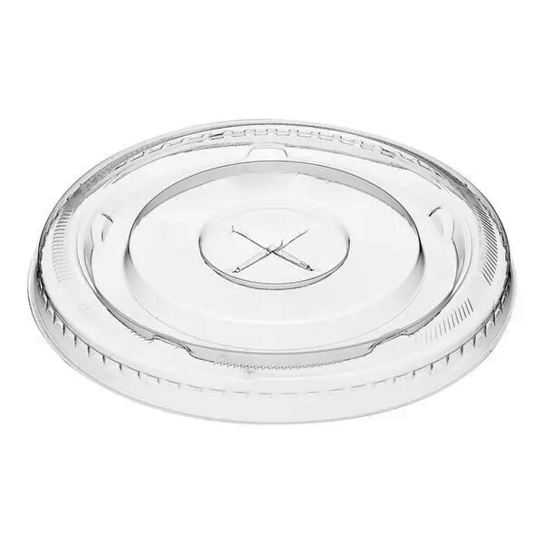Flat Straw-Slot Lids for 12-24oz PET Cup 98mm