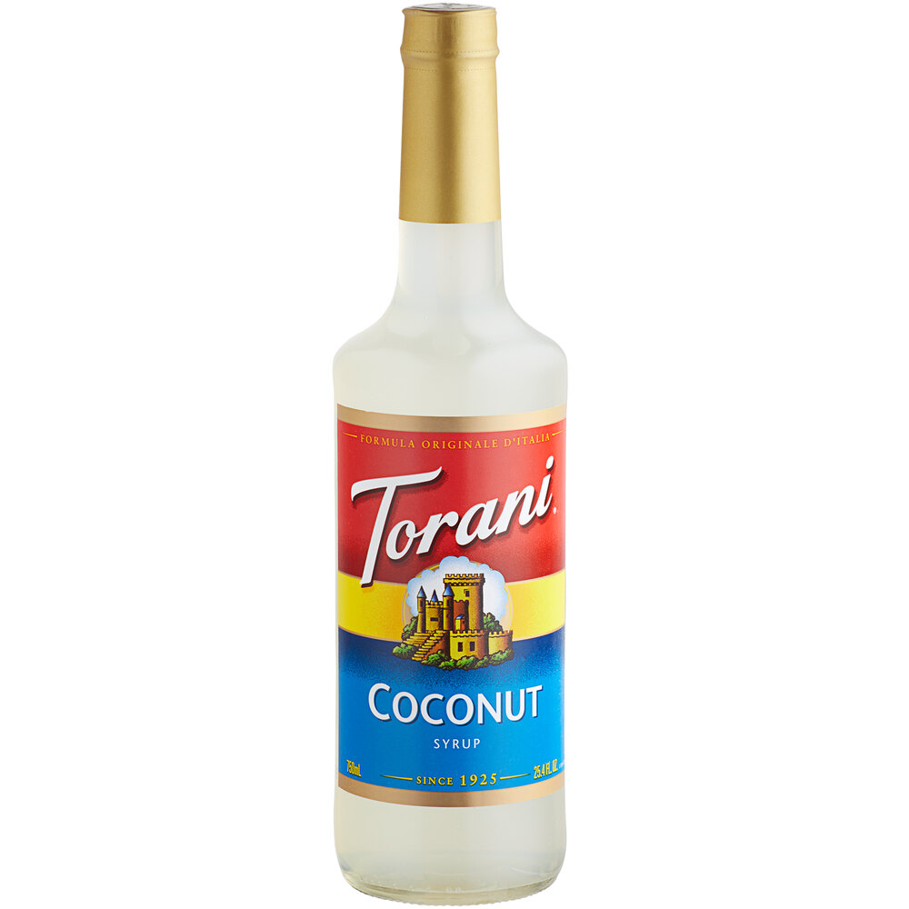 Torani Coconut Syrup Flavoring Syrup Glass Bottle 750ml