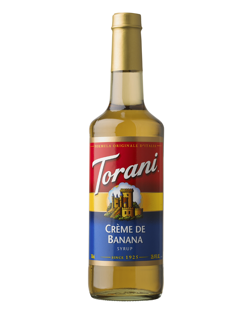 Torani Creme de Banana Flavoring Syrup Glass Bottle 750 mL