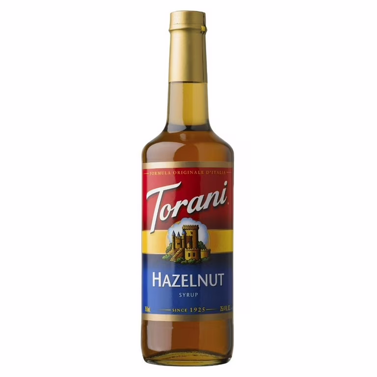 Torani Hazelnut Flavoring Syrup Glass Bottle 750ml