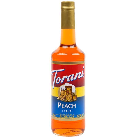 Torani Peach Flavoring Syrup Glass Bottle 750ml