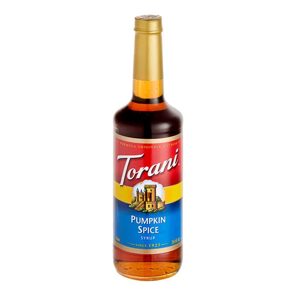 Torani Pumpkin Spice Flavoring Syrup Glass Bottle 750ml