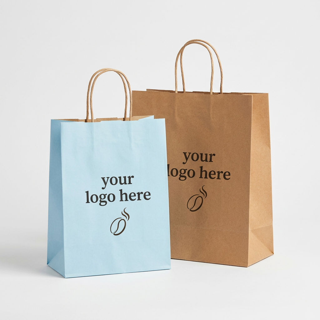 Custom handle bags with your logo here branding